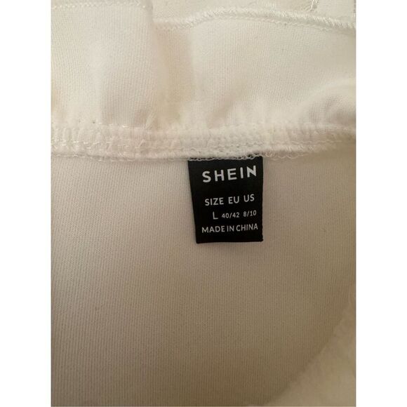 Womens Tops Floral Applique Ruffle Hem Frill Trim Top - Picture 7 of 7